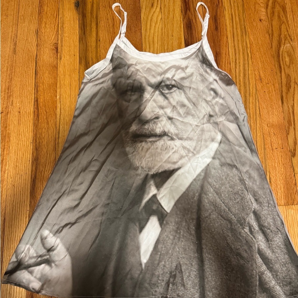 Black & White Portrait Slip Dress